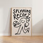 Spinning Records Doodle Music Vinyl Wall Art Print, thumbnail 4 of 11