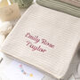 Unisex Mini Stripe Cotton Baby Blanket – Knitted, thumbnail 2 of 12