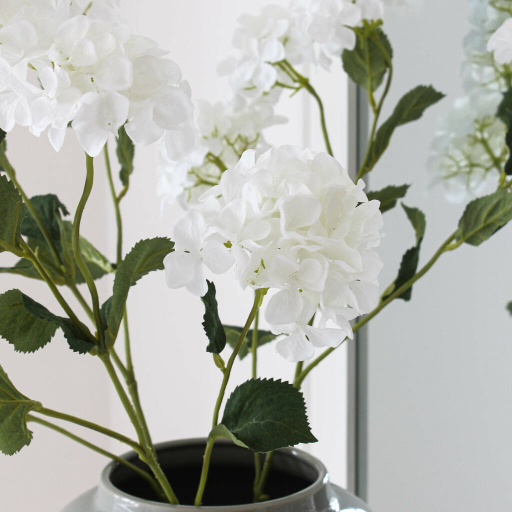 Artificial White Hydrangea Spray By Marquis & Dawe