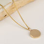 Delicate Solid Gold Disc Necklace, thumbnail 1 of 10