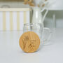 Personalised Future Mrs Double Wall Glass Mug With Engraved Bamboo Lid, thumbnail 5 of 5