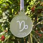 Capricorn Zodiac Star Sign Christmas Decoration, thumbnail 1 of 5