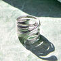 Curly Interwoven Rose/Gold Plated Silver Ring, thumbnail 5 of 6
