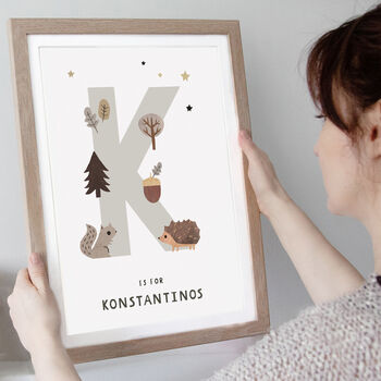 Personalised Woodland Themed Children's Print, 11 of 11