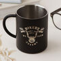 Funny Birthday Gift For Him Motorbike Biker Steel Mug, thumbnail 1 of 2