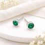 Sterling Silver May Birthstone Stud Earrings – 7mm, thumbnail 1 of 7