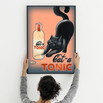 Cat A Tonic Vintage Soda Ad Inspired Illustration, 2 of 2