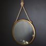 Burnished Gold Mirror On A Rope, thumbnail 1 of 1