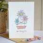 Personalised Flower Family Handmade Card, thumbnail 3 of 6