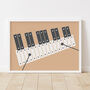 Xylophone Print | Glockenspiel Music Poster, thumbnail 7 of 9