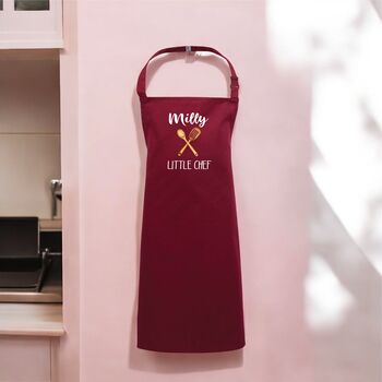 Children's Little Chef Big Chef Personalised Apron, 2 of 8