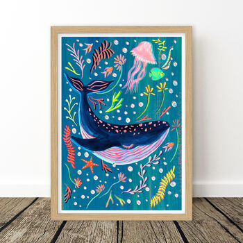 Whale Nursery Art Print, 6 of 8
