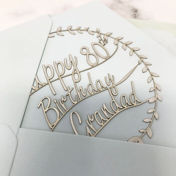 Personalised 80th Garland Papercut Birthday Card, 6 of 11