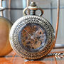 Bronze Engraved Pocket Watch With Antique Design, thumbnail 3 of 5