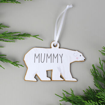 Personalised Polar Bear Family Christmas Decorations, 10 of 11