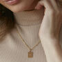 Initial Tag Necklace In Silver Or Gold Vermeil, thumbnail 1 of 5
