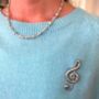 Musical Note Brooch, thumbnail 2 of 6