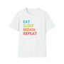 Eat Sleep Moan Repeat Mens T Shirt, thumbnail 3 of 5