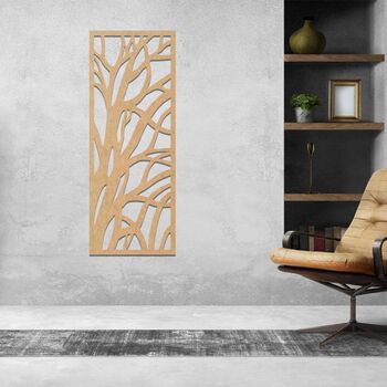 Geometric Wooden Tree Wall Art Modern Hanging Decor, 5 of 12