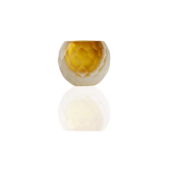 Glass Sphere Vase With Honeycomb Detail, 2 of 2