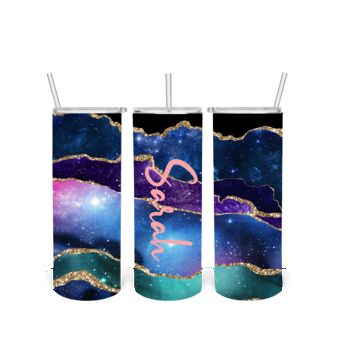 Galaxy Printed Personalised Tumbler With Name, 5 of 5