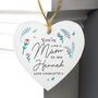Personalised You're Like A Mum To Me Heart Decoration, thumbnail 1 of 3