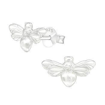 Delicate Sterling Silver Bee Earrings In A Gift Tin, 2 of 11