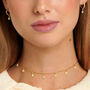 Star Necklace Or Choker Gift For Her 18ct Gold Plated, thumbnail 2 of 4