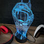 Personalised Space Helmet Neon Light Up Gaming Headphone Stand, thumbnail 2 of 5