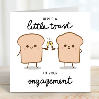 A Little Toast To Your Engagement Card, 2 of 3