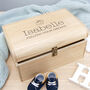 Personalised New Baby Shoes Keepsake Chest, thumbnail 1 of 9