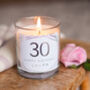 30th Birthday Personalised Candle Gift, thumbnail 2 of 4