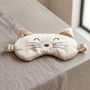 Cat Face Silky Satin Eye Mask And Sleep Mask, thumbnail 1 of 10