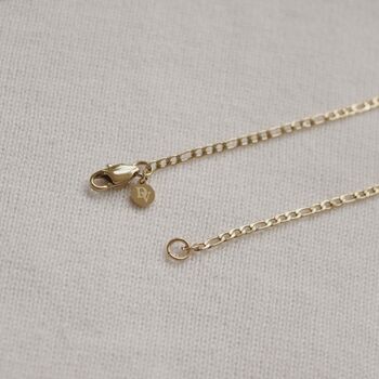 18 K Gold Plated Figaro Chain Necklace, 2 of 4