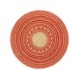 Woven Natural Straw Red Round Placemats, thumbnail 2 of 8