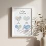 Wedding Gifts Personalised Location Maps Print Met Engaged Married, thumbnail 3 of 10
