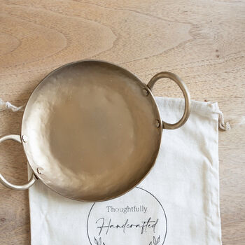 Forged Brass Metal Round Candle Plate, 2 of 2