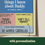Personalised Things I Know About Daddy Print, thumbnail 9 of 9