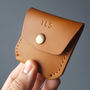 Personalised Handstitched Leather Coin Pouch, thumbnail 3 of 7