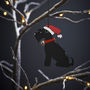 Black Schnauzer Christmas Tree Decoration, thumbnail 1 of 3