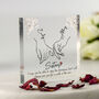 Personalised Sisters Pinky Promise Floral Block, thumbnail 1 of 2