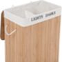100 L Bamboo Laundry Basket With Two Compartments, thumbnail 4 of 6