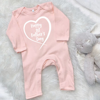 Happy 1st Father's Day In Heart Babygrow, 9 of 10