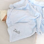 Personalised Blue Waffle Baby Blanket, thumbnail 2 of 5