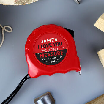 Personalised Love Red Tape Measure Gift, 2 of 3