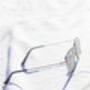 Silver Nose Bridge Angular Rectangle Aviator Sunglasses, thumbnail 2 of 6