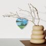 Trelissick Wooden Hanging Heart Collage Art Of Cornwall, thumbnail 2 of 2
