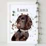 Personalised Pet Dog Portrait Print Gift, thumbnail 1 of 12