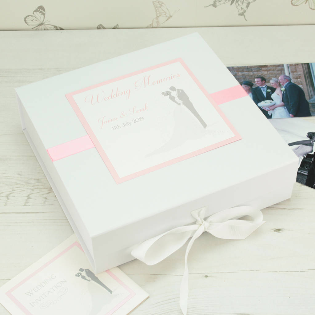 personalised bride & groom wedding album by dreams to reality design