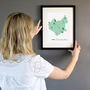 Leicestershire County Map Illustration Print, thumbnail 1 of 6